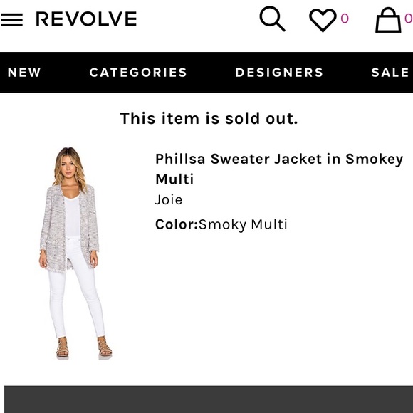 Joie Phillsa Fringe Open Front Cardigan in Smoky Mulit - M - Picture 13 of 13